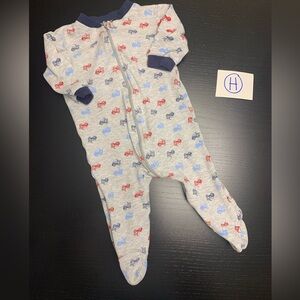 $3.00 💝 George 3-6m Tractor Theme Footed Cotton Sleeper